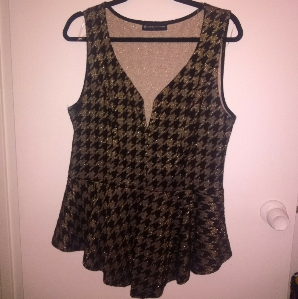Fashion to Figure plus size 1 fancy lowcut top